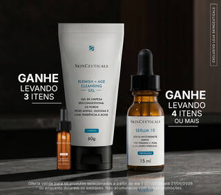 Compre 3 itens GANHE LIMPEZA, 4 itens GANHE SERUM 10 15ml