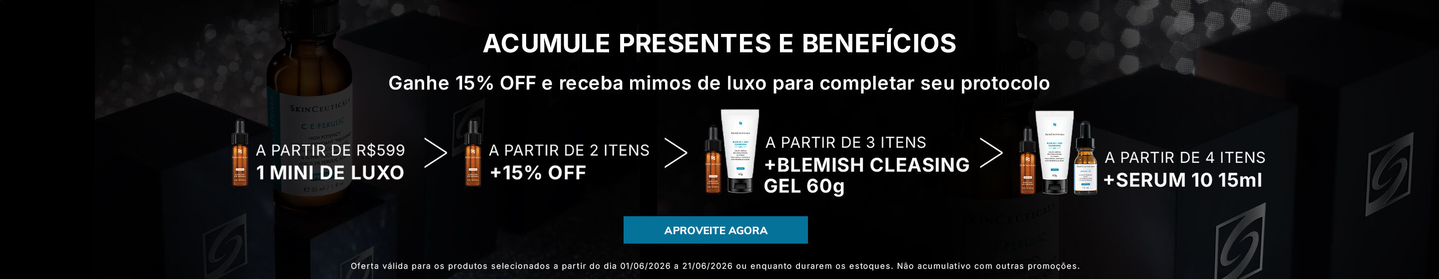 Compre 2 itens e ganhe 15% OFF