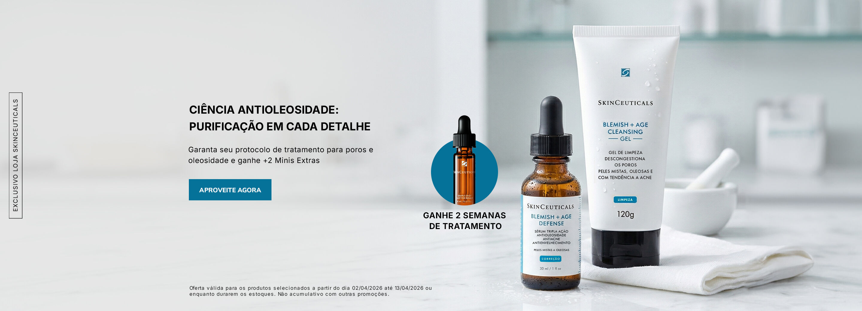 Compre categoria anti-oleosidade e ganhe 2 amostras extras
