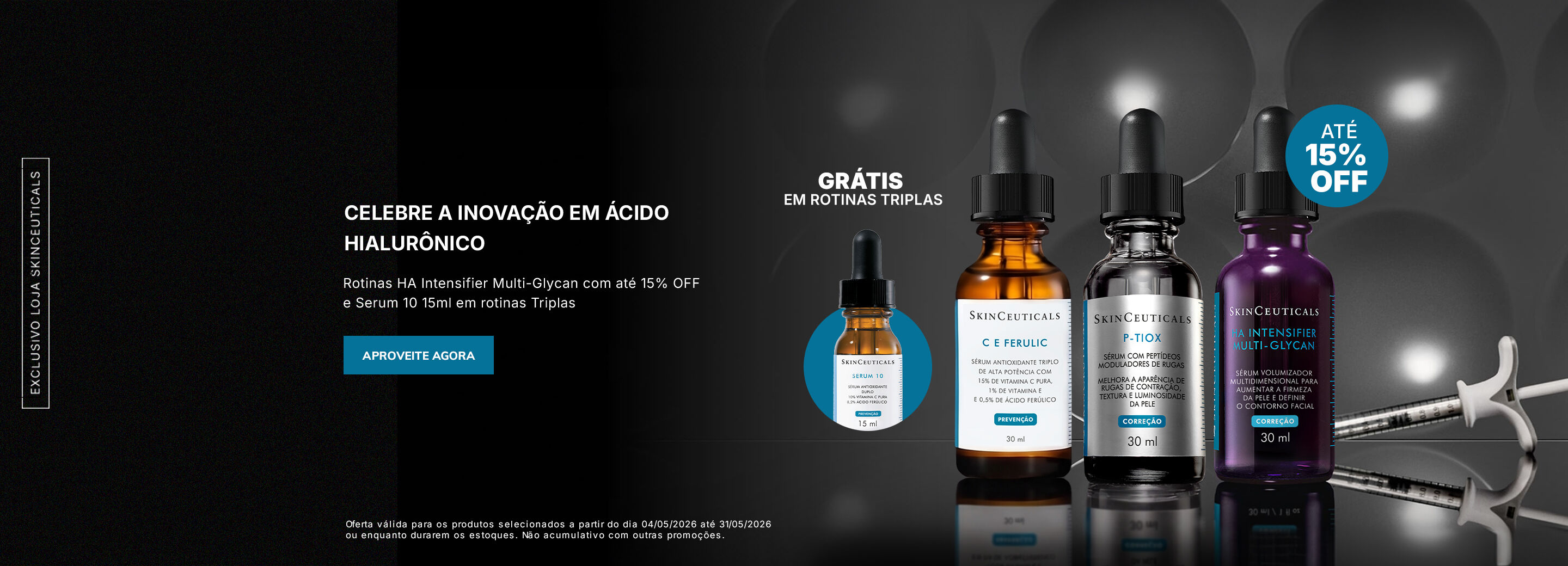 Rotinas selecionadas com ate 15% OFF + brinde em rotinas com mais de 3 itens