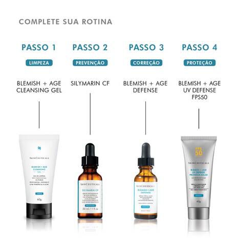 Rotina de skincare com produtos SkinCeuticals selecionados para sua pele