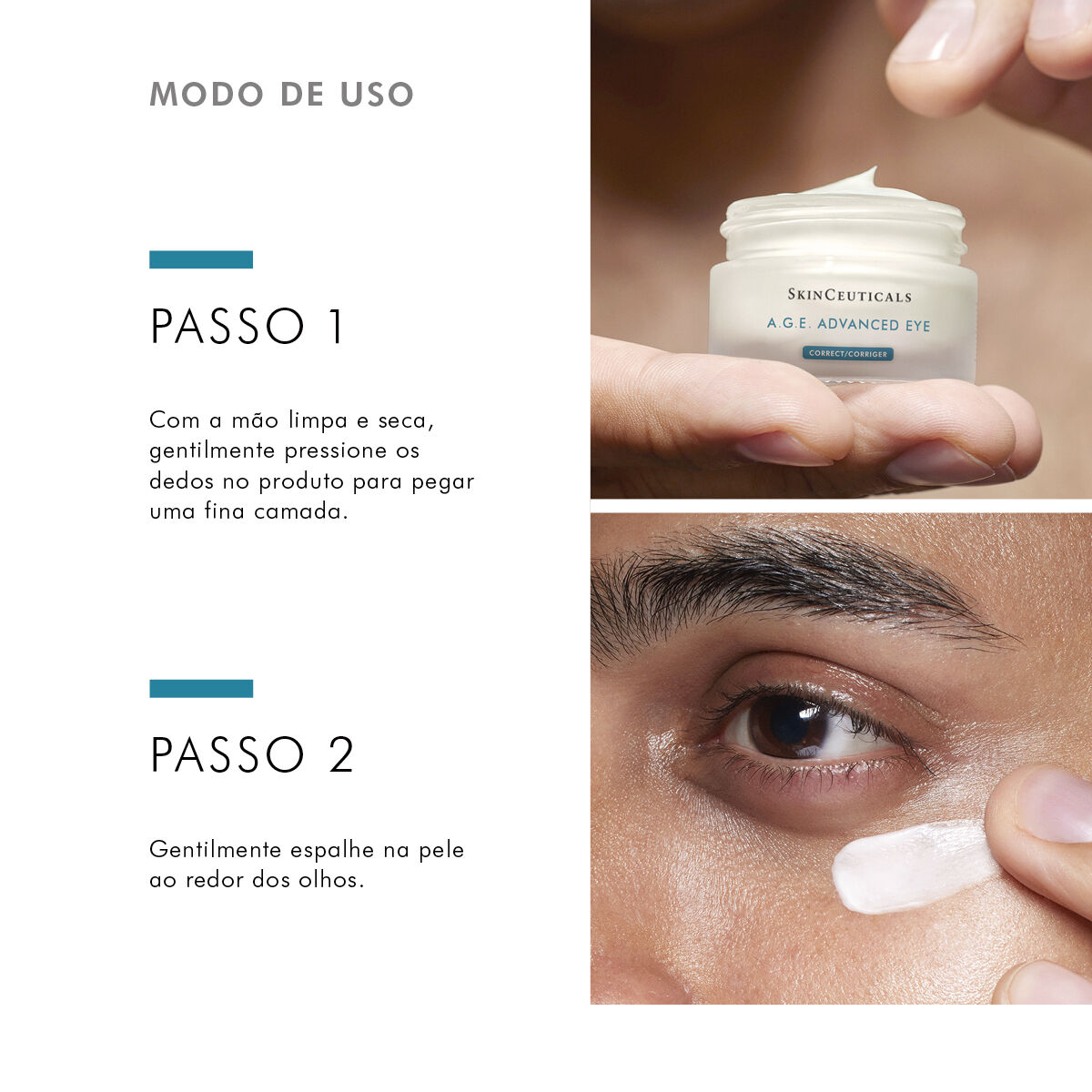 Como aplicar o A.G.E. Advanced Eye – Passo 1 e Passo 2